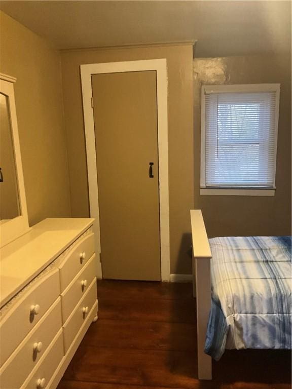 bedroom featuring dark wood finished floors