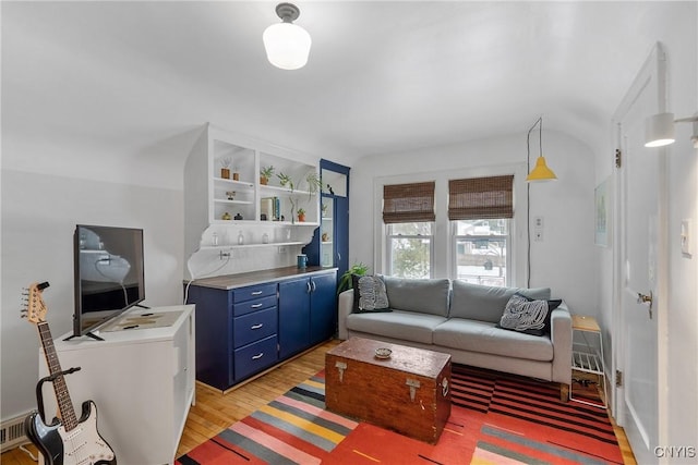 interior space featuring light wood-type flooring