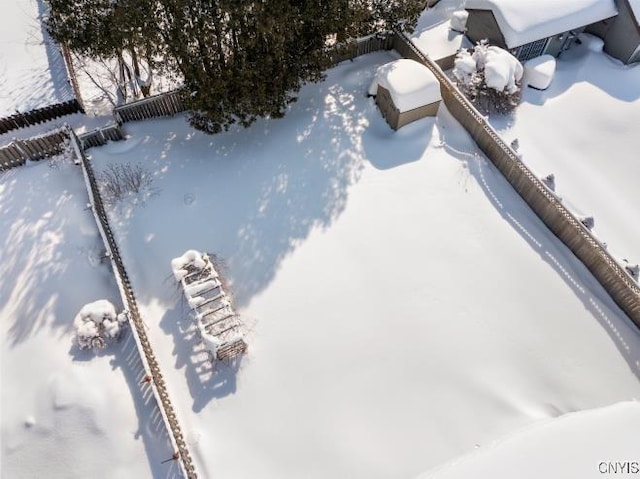 view of snowy aerial view