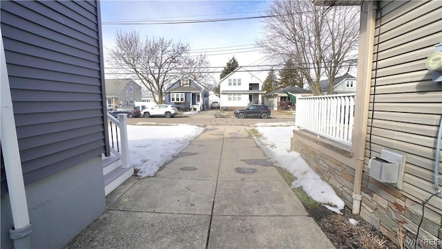 exterior space with a residential view