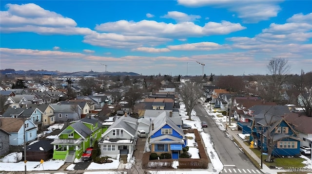 bird's eye view featuring a residential view