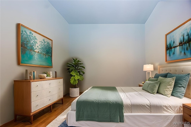 bedroom with wood finished floors