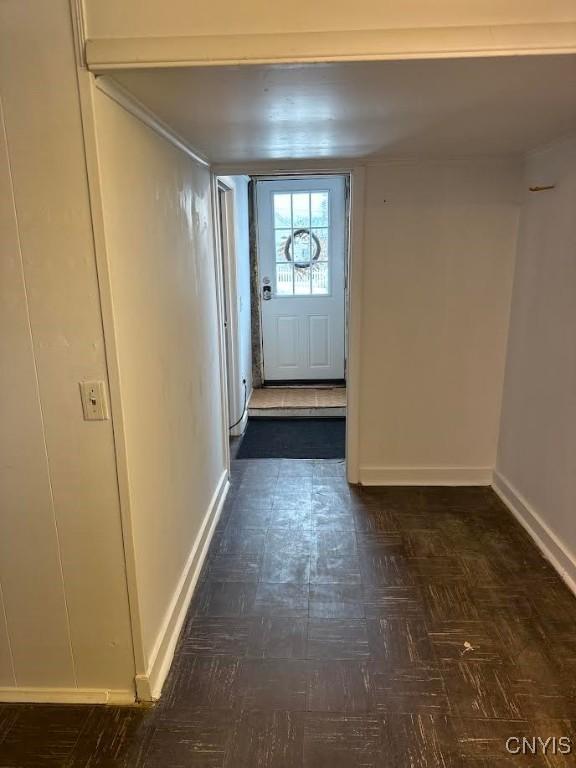 doorway with baseboards