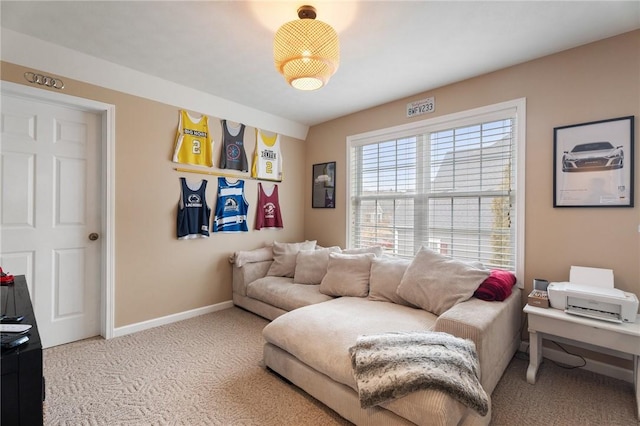 608 Lynhurst Ave, Horseheads, NY 14845 - living area featuring baseboards and light colored carpet