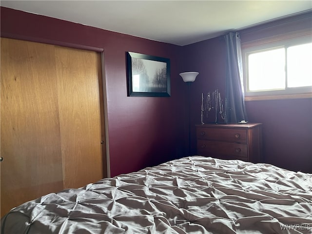 bedroom with a closet