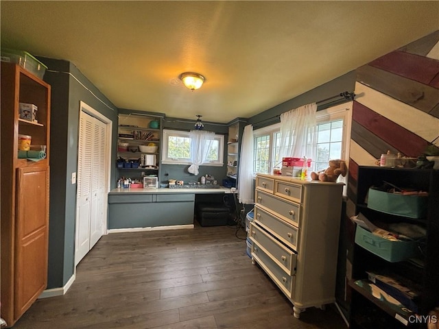 interior space featuring dark wood finished floors