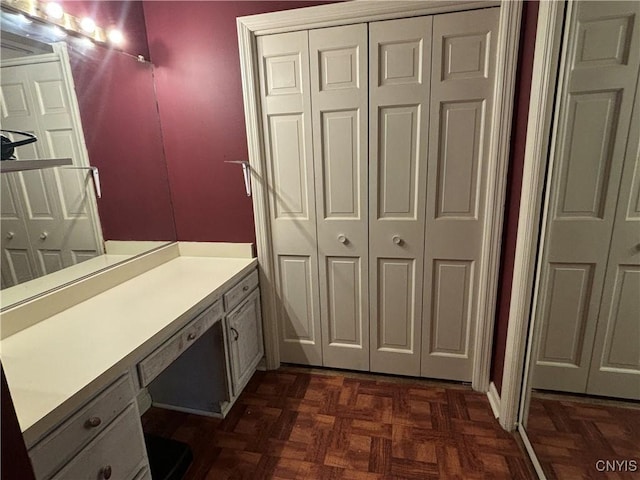 bathroom with a closet