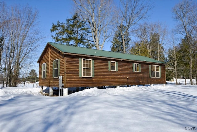 view of snowy exterior