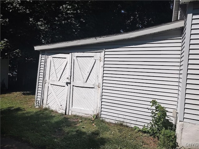 view of shed