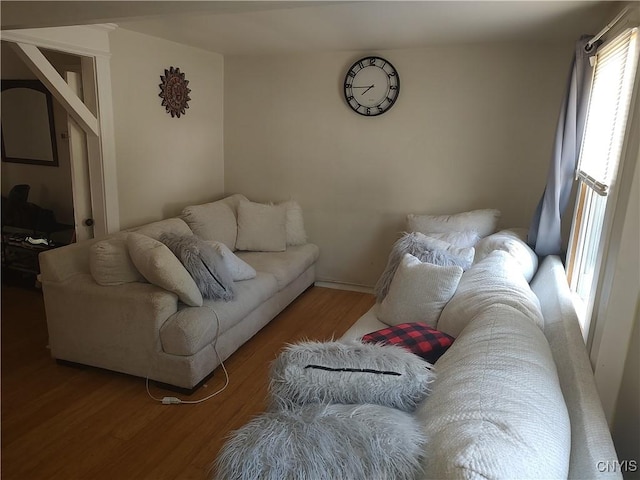 living room featuring wood finished floors