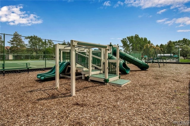 community playground featuring fence