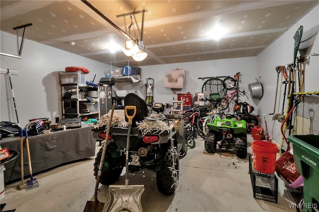 garage with bike storage