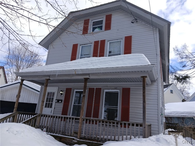 view of front of property with covered porch