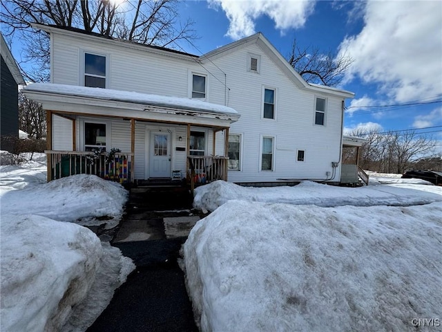 view of front of house featuring covered porch