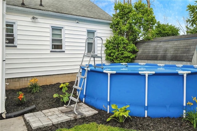 view of pool featuring a fenced in pool