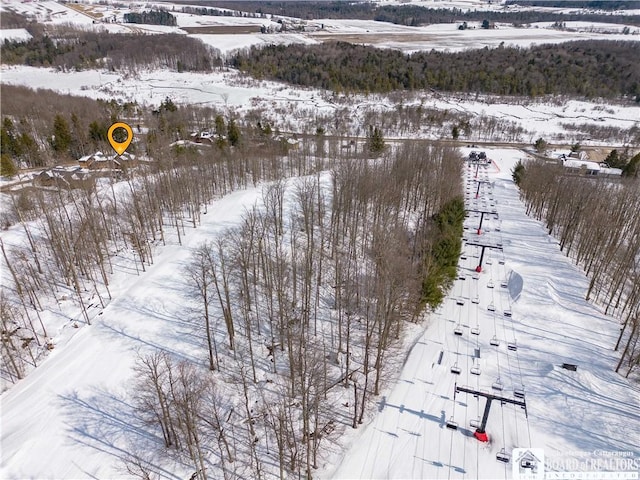 view of snowy aerial view