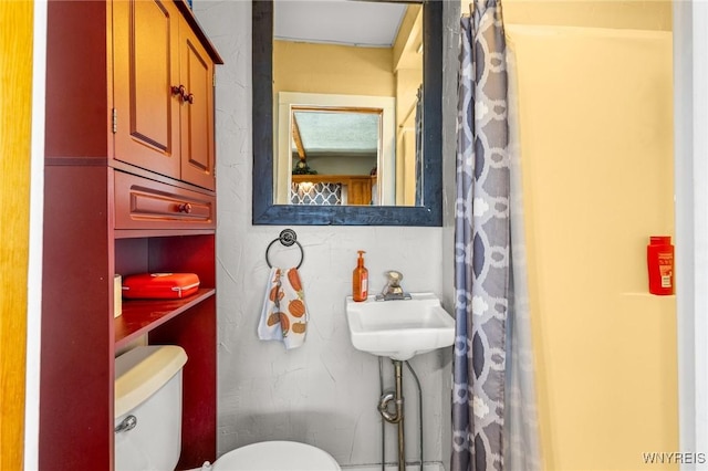 bathroom featuring a sink and toilet