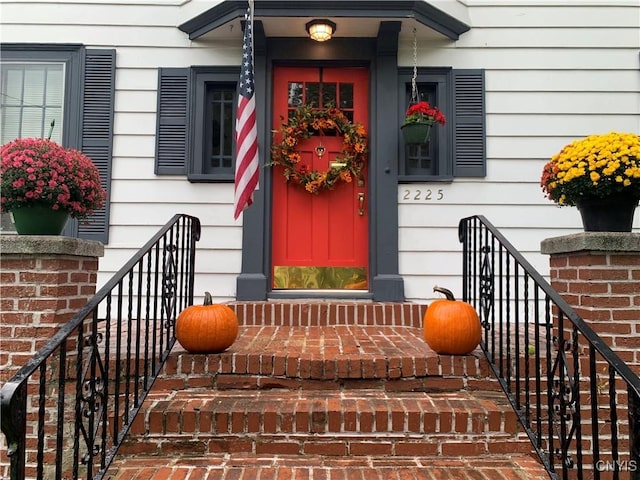 view of doorway to property