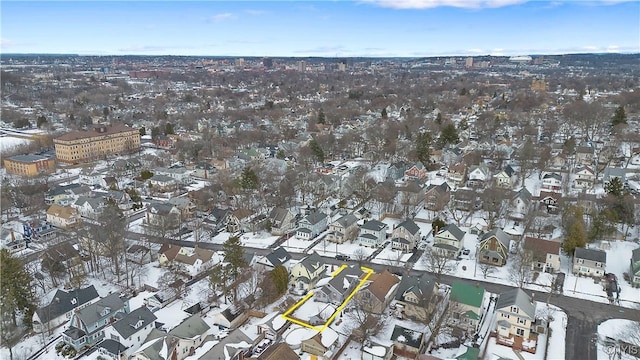 birds eye view of property featuring a residential view