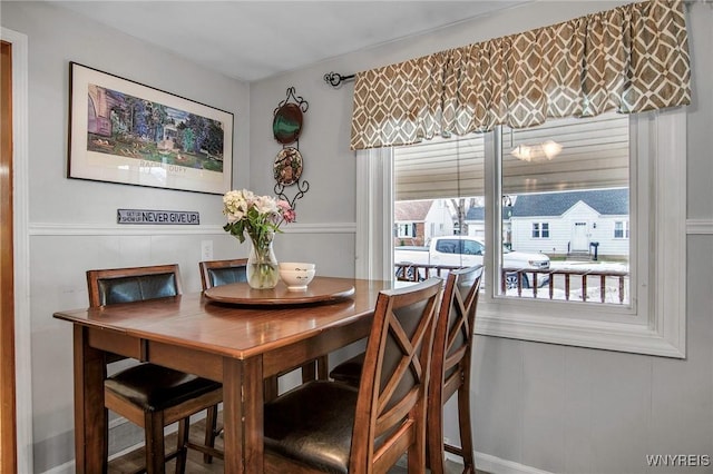 view of dining space