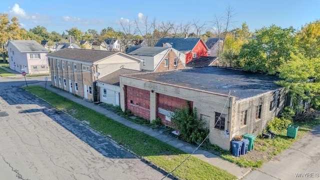 aerial view with a residential view