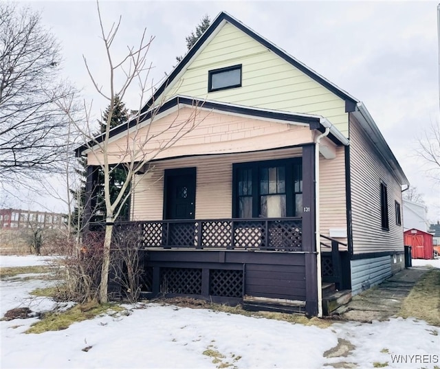 bungalow with covered porch