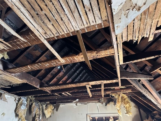 view of attic