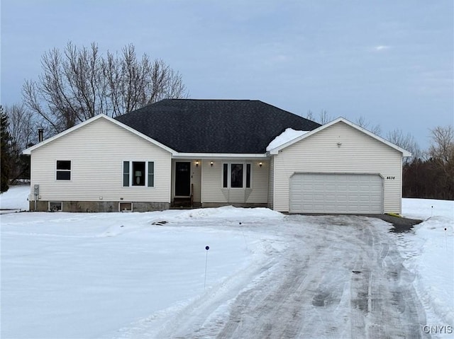 ranch-style home with an attached garage