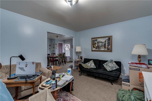 view of carpeted living room