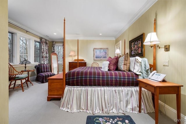 3789 State Route 12, Kirkland, NY 13323 - carpeted bedroom with ornamental molding and baseboards