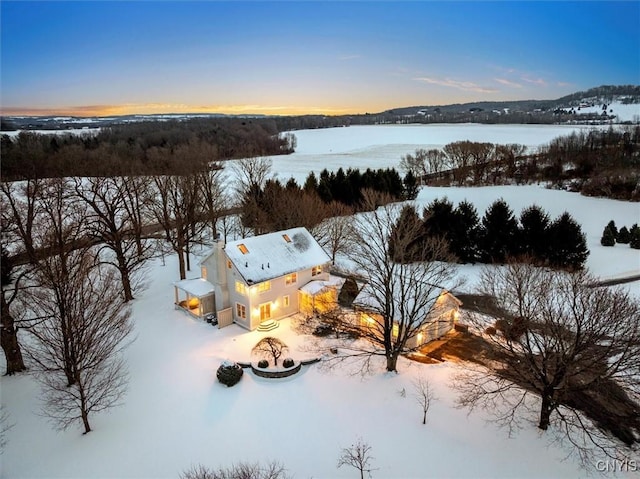 3789 State Route 12, Kirkland, NY 13323 - snowy aerial view with a water view