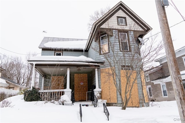 view of front of house with a porch