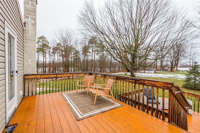 view of wooden terrace