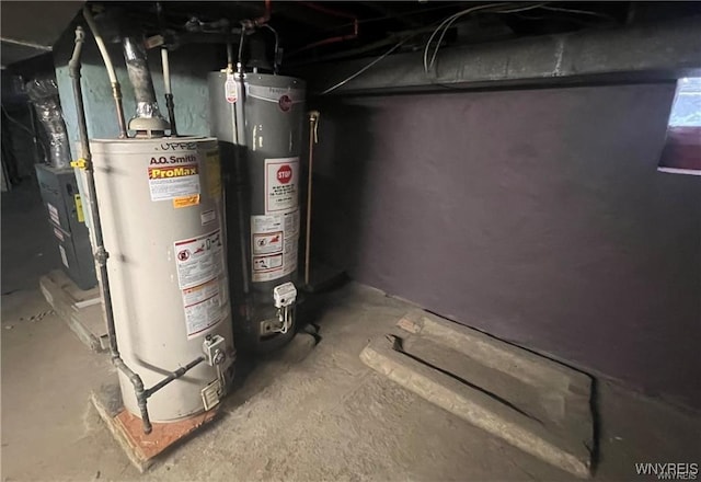 utilities featuring gas water heater