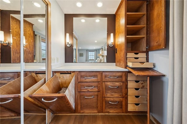 bathroom with wood finished floors