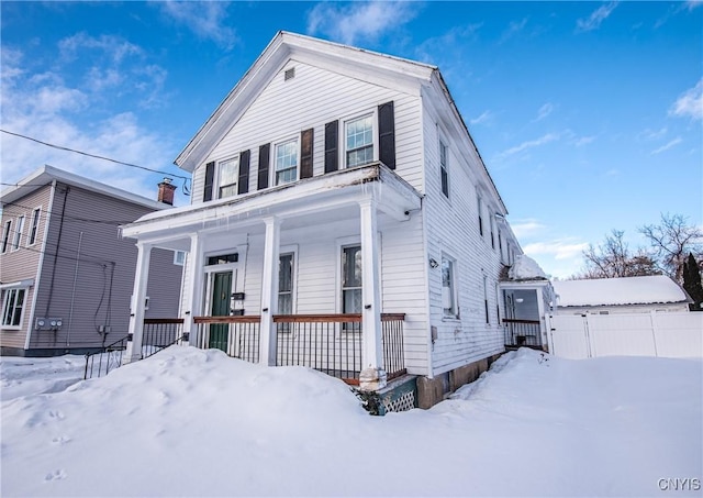 view of front of house featuring a porch