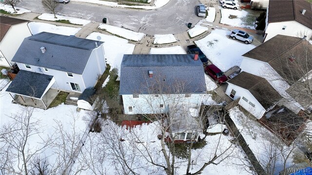 view of snowy aerial view