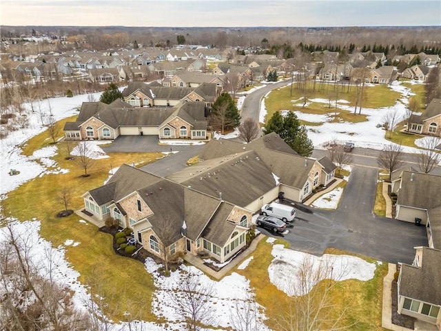 aerial view featuring a residential view