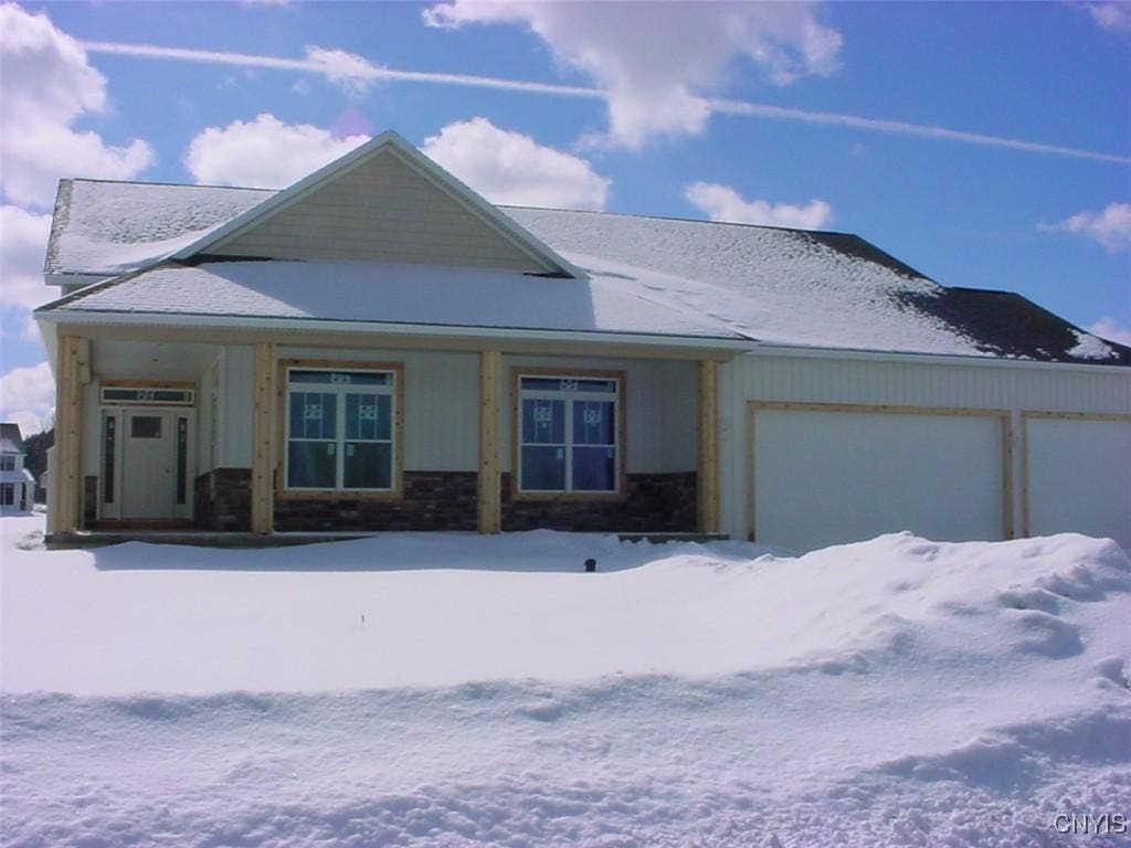 view of front of property with an attached garage