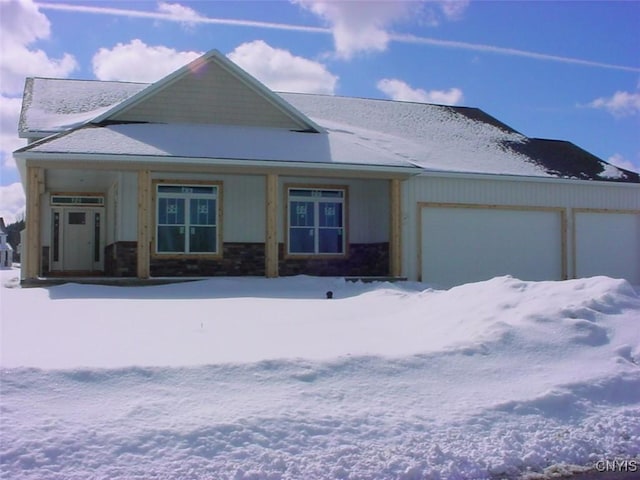 view of front facade with an attached garage