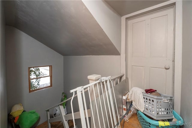 interior space with vaulted ceiling