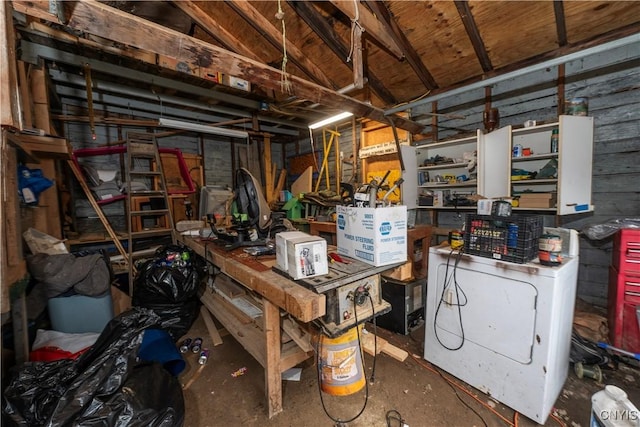 storage featuring washer / clothes dryer