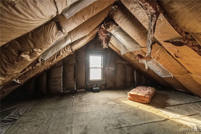 view of attic