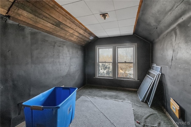 interior space with lofted ceiling