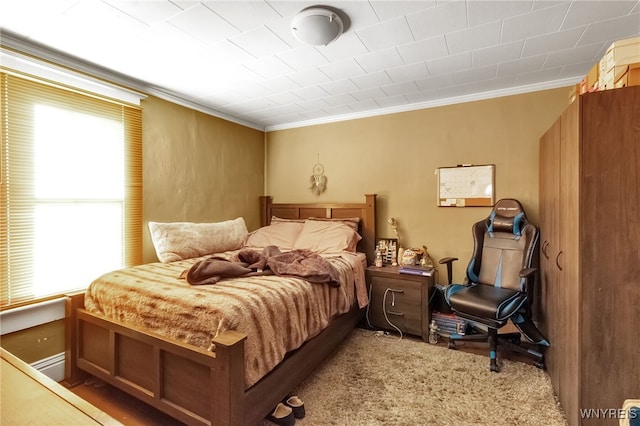 bedroom featuring ornamental molding