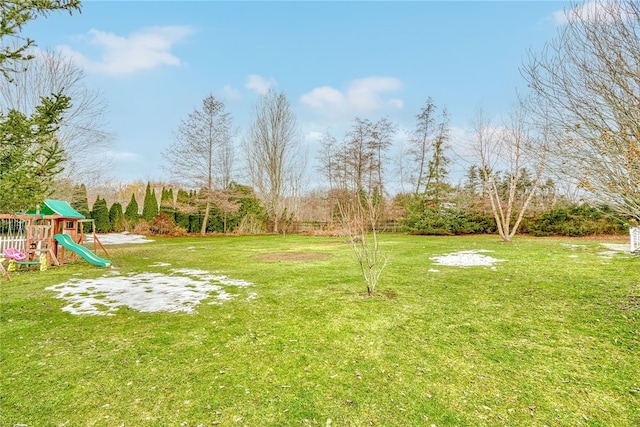 view of yard with playground community