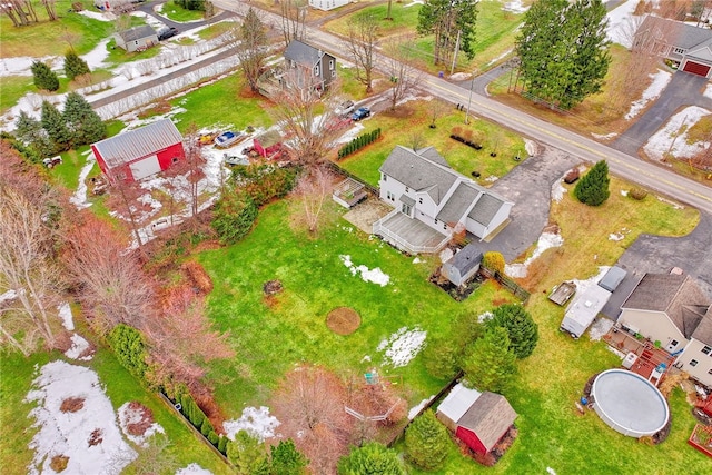 drone / aerial view with a residential view