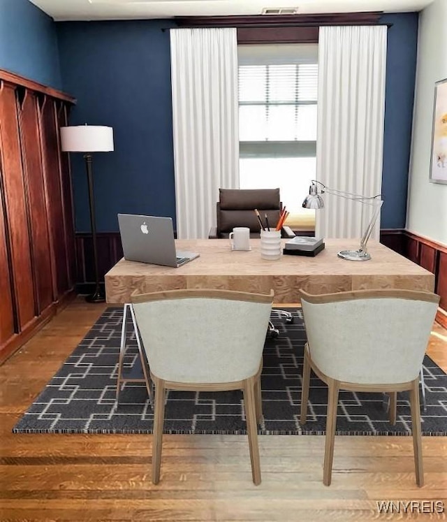 interior space featuring wood finished floors