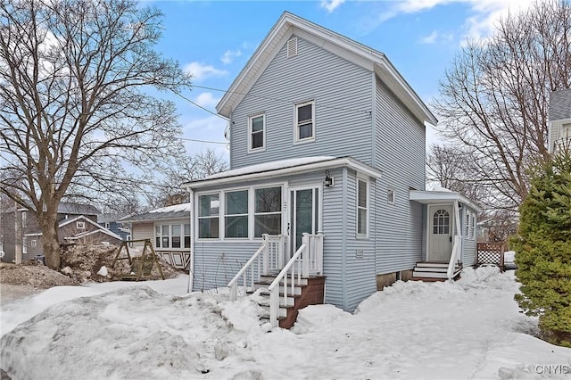 view of front of home featuring entry steps