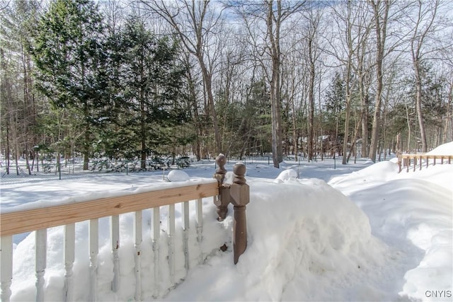 view of snowy yard